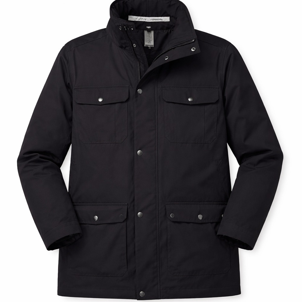 Sunice Typhoon Men’s Black Waterproof Jacket Utility Coat XL Field Military